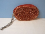 Rare Find Anteprima Woven Design Gold Tone Iridescent Wristlet Purse/Evening Bag