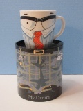 Whimsical Ritzenhoff My Darling Collection Business Man Office Worker Porcelain Coffee Mug