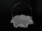 Fenton Silvercrest Clear Crimped Crest on Milk Glass 8
