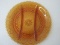 Tiara Amber Collection Sandwich Pressed Glass Pattern 3 Part Relish 12 1/8
