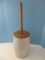 Pottery Stoneware 2 Gallon Butter Churn w/ Wooden Lid & Dasher