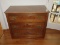 East Lake Style Walnut Bachelors Chest w/ Marble Top Features 3 Dovetail Drawers