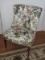 Timeless Style Slipper Chair Tufted Curved Back on Mahogany Spode Legs