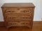 Antique Edwardian Walnut Bachelors Chest of Drawers Features 3 Dovetail Drawers