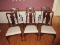 Set - 6 Singer Furniture Co. Cherry Queen Anne Style Urn Splat Back Dining Chairs