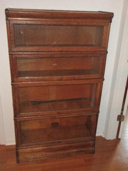 Rare Find - 5 Piece Early Traditional Hales Barrister Stacking Lawyers Oak Home Bookcase