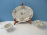 4 Piece - Theodore Haviland New York Fine China Apple Blossom Pattern Serving Pieces