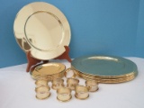 24 Pieces - Brass Tone Tableware