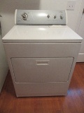 White Whirlpool Commercial Quality Front Load Electric Clothes Dryer Lighted Interior