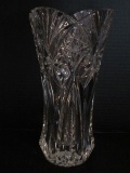 Exquisite Cristal D'Arques-Durand Lead Crystal Vincennes Pattern Cut Star Straight Vase