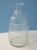 Vintage Embossed White House Vinegar Pressed Glass Bottle w/ Loop Handle