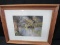 Impressionist Lake/Castle Scene Picture Print in Wood Frame/Matt