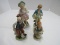 Ceramic Lot - Tall Girl Homeco 8801, Gentleman Boy, Tabs Old Farmer Couple Man/Woman