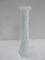 Tall Milk Glass Vase Ribbed/Diamond Cut Design