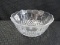 Crystal Glass Bowl Diamond Cut w/ Scallop Rim