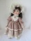Heirloom Treasure Doll Happyland Collectible Doll Porcelain Head/Hands on Stand