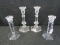 4 Glass Candle Holders