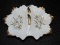 Lefton China Hand Painted Gilted Leaf Design Divided Dish