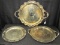 3 Large Silverplate Platters 1 E.S.C. Plate 13 3/4
