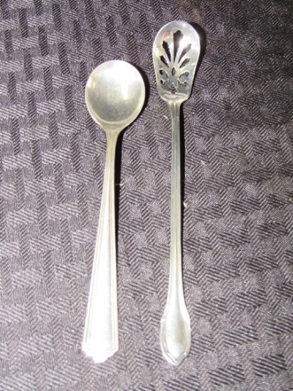 Vintage Webster Sterling Teaspoon & Pierced Spoon