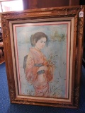Wonderful Japanese Girl Lithograph Artist Signed Edna Hibel Limited 496/1000 Edition