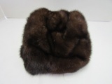 Ladies Vintage Brown Fur Hat