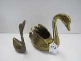 Brass Swan Planter Décor 6