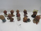 Lot - Pottery/Glazed Japan Babies Figurines