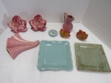 Ceramic Lot - Square Plates Southern Living, 1940's McCoy Pottery Flowers