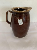 Vintage Hull Oven Proof Brown Glaze Pottery Pitcher USA