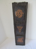 Native American Metal Plate on Wood Wall Décor