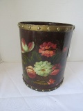 Floral Motif Hand Painted Planter Pot/Bin