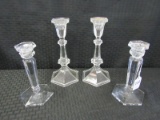 4 Glass Candle Holders