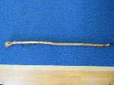 Carved/Smoothed Walking Stick w/ Leather Strap