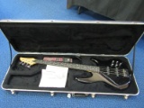 Very Funky Black A500 Carvin Bass Guitar w/ Strap & Black Flat Lined Carry Case