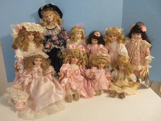 Collection 10 Porcelain Collectors Dolls Seymour Mann Dolls Collectors Guild Connoisseur