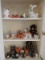 Collection - Whimsical Halloween Figurines, Candle Holders & 2 Collectible Autumn Miss Dolls