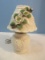 2 Piece - Semi-Porcelain Embossed Lattice Rose Ribbon Swag Accent Lamp