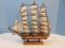 Flying Cloud Clipper Ship Wooden Model on Stand w/ Plaque