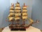 USS Constitution 1814 Old Ironside Model Wooden Chip on Stand w/ Plaque