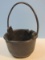 Vintage Cast Iron Melting Cauldron Pot w/ Pour Spout & Metal Handle