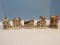 5 Collectible Mini Christmas Village Home Town Collection Lighted Porcelain Buildings