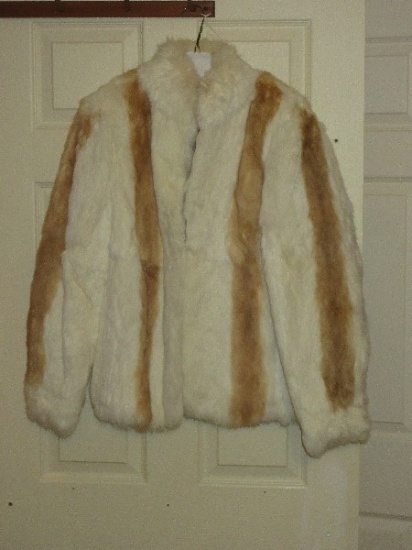 Vintage Dyed Rabbit Fur Jacket Coat