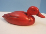 Haegar Pottery Cinnabar Red Figure Duck
