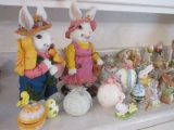 Collection - Bunny Rabbits/Easter Decorations Egg Trinket Boxes, Figurines, Ducks, Geese