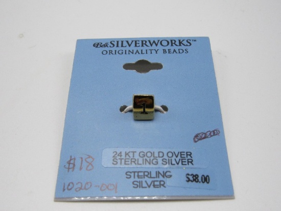 24kt Gold Over Sterling Silver #1 Sis Pendant by Belk Silverworks