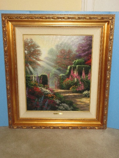 Incredible Genuine Thomas Kinkade Painter of Light Titled "Garden of Grace"