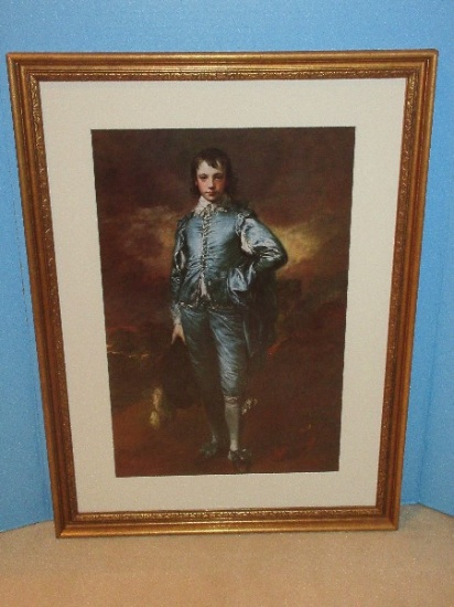 Titled "The Blue Boy" Portrait of Young Gentleman Possibly of Jonathan Buttall