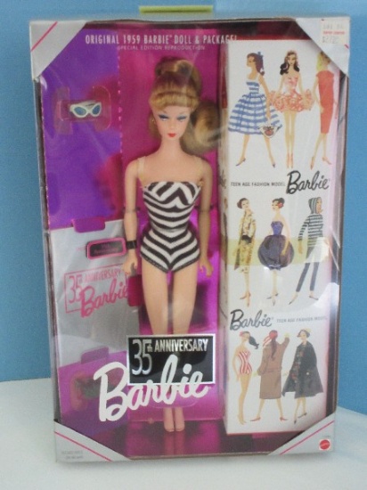 Mattel Original 1959 Barbie Doll & Package! Special Edition Reproduction 35th Anniversary