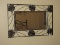 Majestic Modern Stem Philodendron Leaves Metal Open Surround Framed Wall Mount Mirror